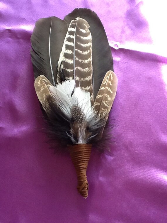 feather smudge wand