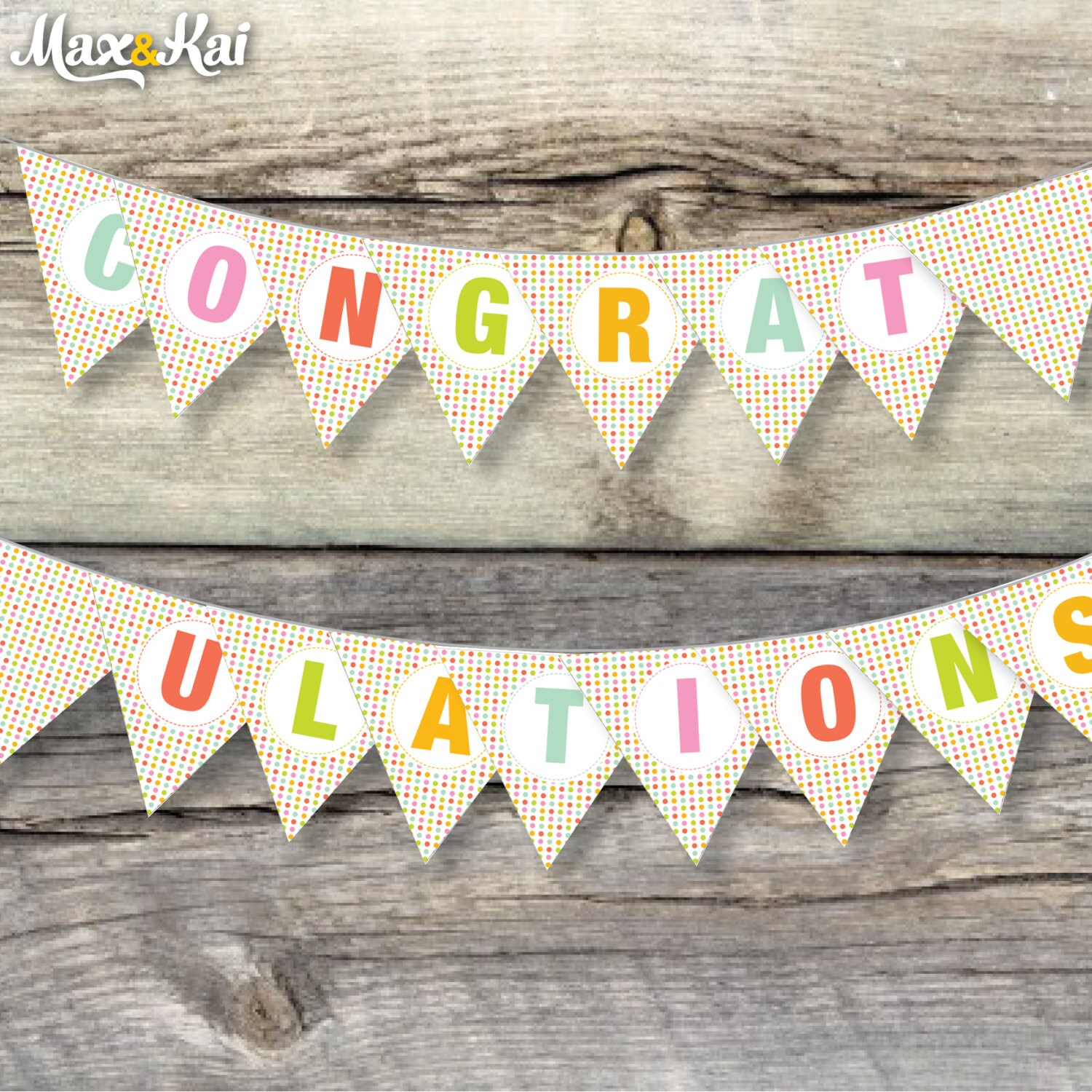 Congratulations Instant Printable Bunting Instant Download