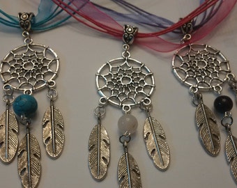 Beautiful Dream Catcher Necklace/ your choice of stone & color