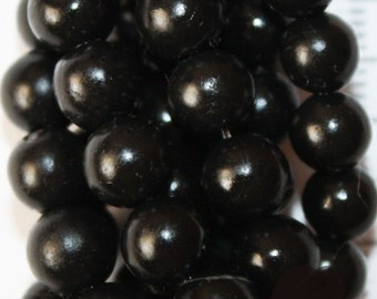 Shungite Beads - Round 6 mm Gemstone Beads - Full Strand 15", 65 beads, Matte finish