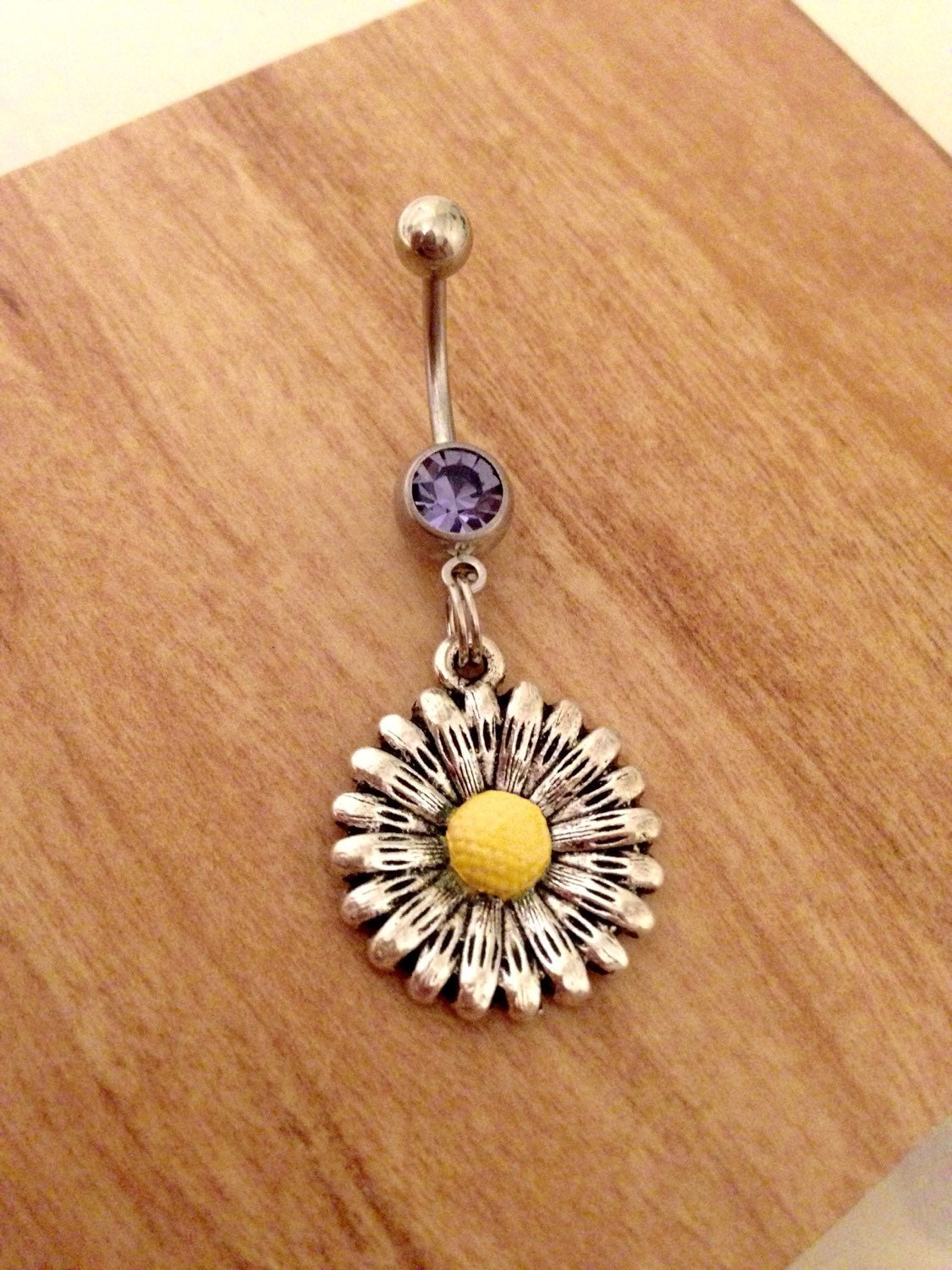 Sunflower Belly Ring Flower Daisy Belly Ring Girl Country