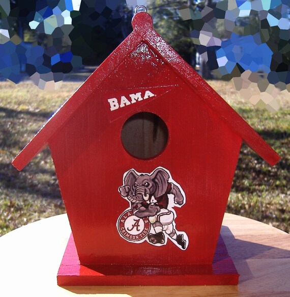 Alabama Crimson Tide wood medium Birdhouse all sales final