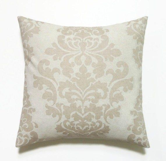 Taupe Pillow Pillow Cover 18x18 Decorative Pillows Accent