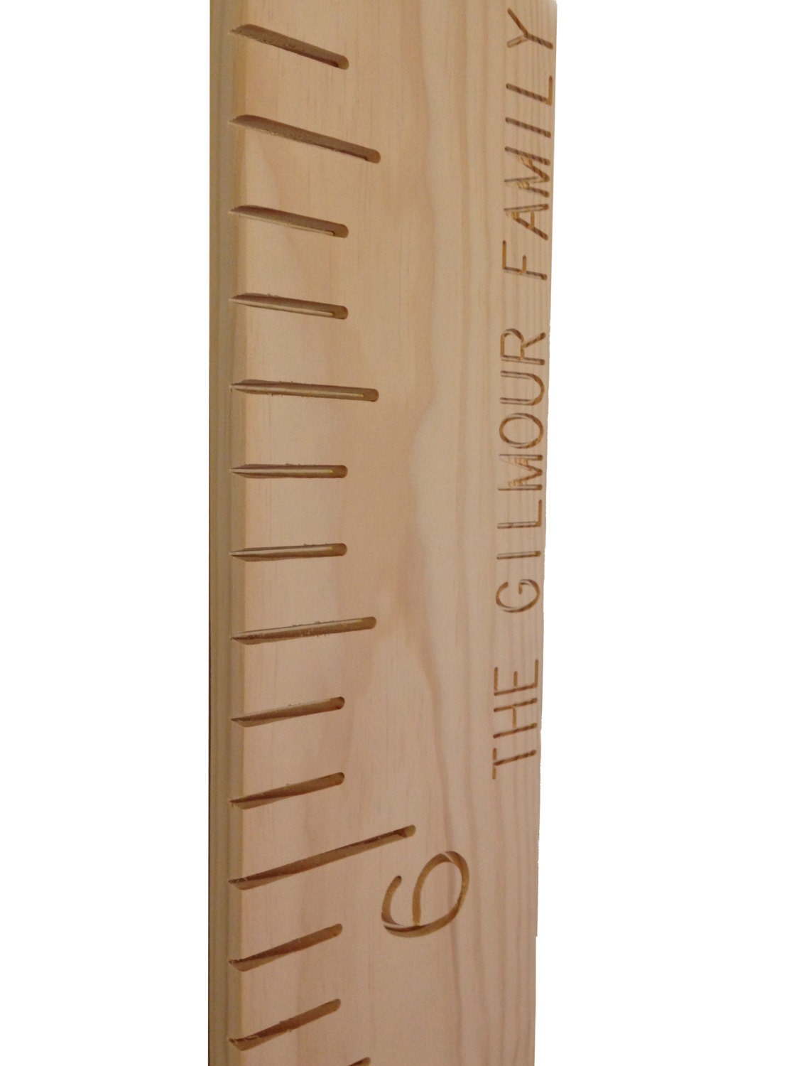 UNFINISHED custom hand routed wooden ruler growth chart