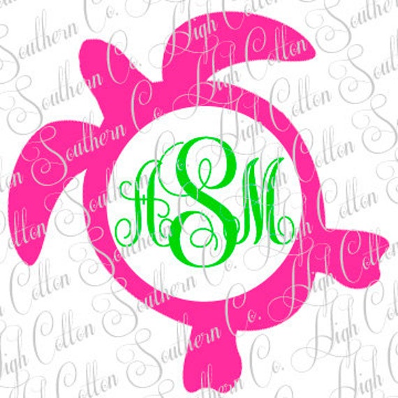 Download Sea Turtle Monogram SVG