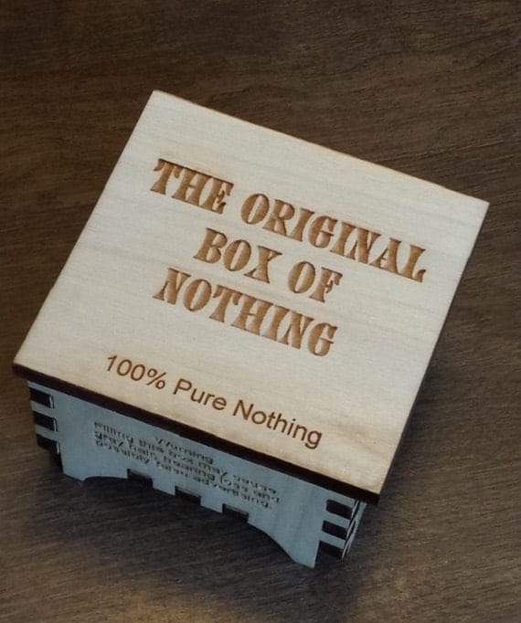 GREAT GAG GIFT The Original Box of Nothing Birthday by ACEngraving