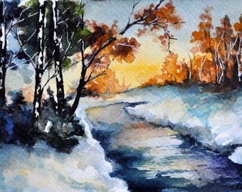 Original Watercolors Oil Paintings and Drawings by ArtCornerShop