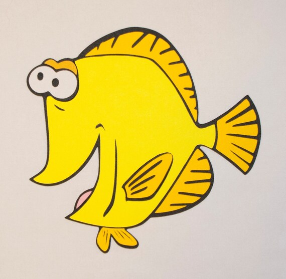 Bubbles yellow tang Die Cut Finding Nemo Best of Pixar