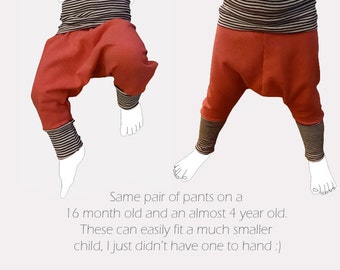 Grow-with-me pants PDF sewing pattern One size fits 6 months-4T Pirate pants