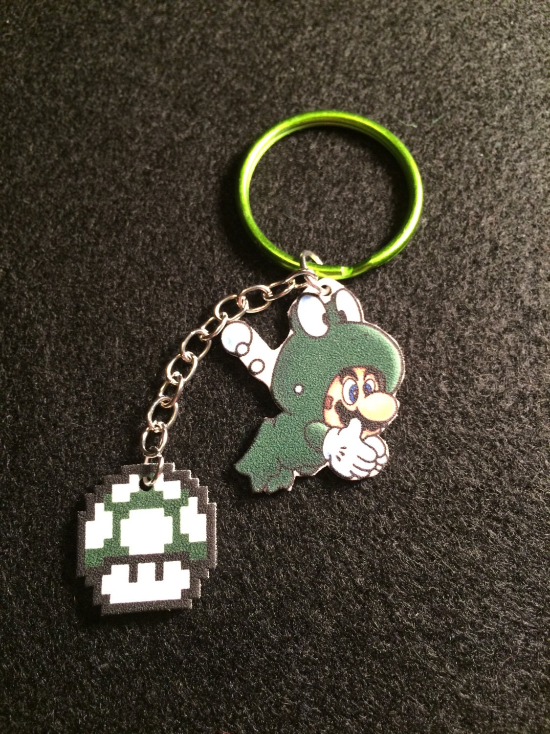 Mario Brothers Keychain by LemonLymanCreations on Etsy