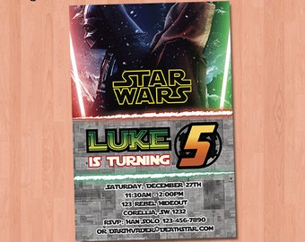 Star Wars Invitation, Star Wars Birthday Invitation, Star Wars Party Invitation, Star Wars Movie Invitation, Custom Party Ideas Darth Vader