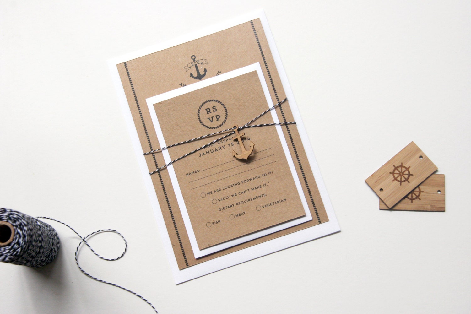 Anchored in Love Printed Wedding Invitations – DEPOSIT – OnePaperHeart ...