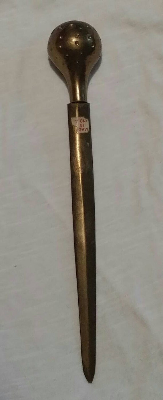 Solid Brass Letter Opener Made In India by MyOldSoulTreasures
