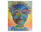 Outsider Art Print - Folk Art Face - Primitive Art Print - Beatrice Artist - Art Brut Print - Contemporary Portrait - Raw Art Face Outsider Art Print - Folk Art Face - Primitive Art Print - Beatrice Artist - Art Brut Print - Contemporary Portrait - Raw Art Face
