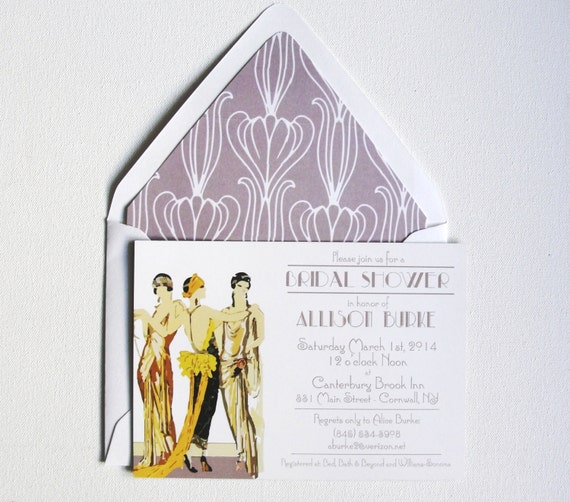 Art Deco Bridal Shower Invitations 5