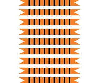 Items similar to Halloween Straw Flags - Printable (Instant Download ...