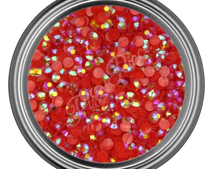 AB Red Rhinestone Acrylic Resin 2mm 3mm 4mm 5mm 6mm nail art decoration diy