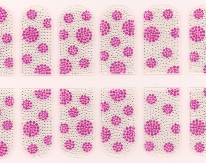 Nail Wrap Set 17 Sticker 18 Straps Pieces Chevron Cheetah Zebra Stripes Bubble Dot Flower