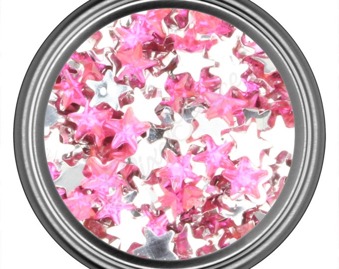 Dark Pink Star Rhinestone Gems Flat Back Face Art Nail Art Scrapbook Phone Decoration 3mm