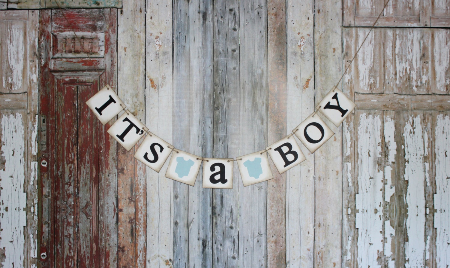 Baby Shower Banner Its A Boy Rustic Baby by HandmadePartyDeco
