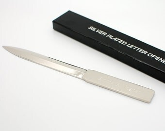 Personalized letter opener - Engraved silver letter opener for Fathers day, Retirement, groomsmen, reunion gift