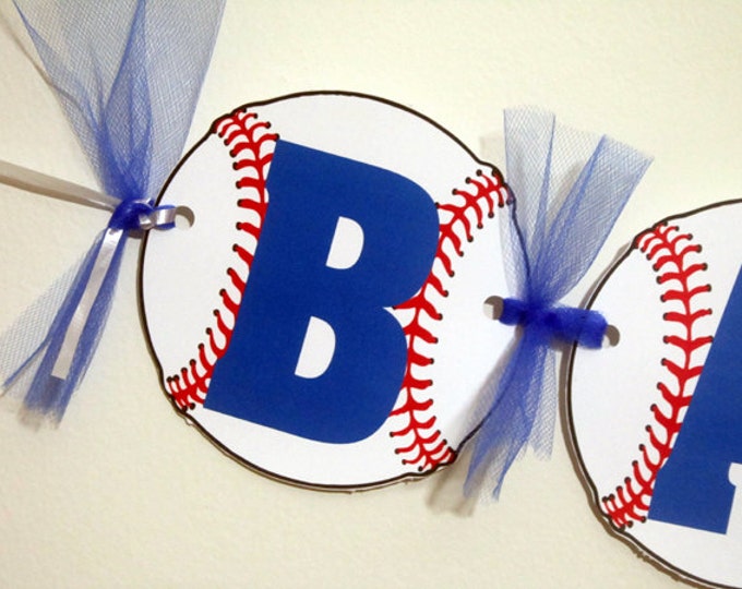 Baseball Banner - Baseball Baby Shower Banner - Baseball Birthday Banner