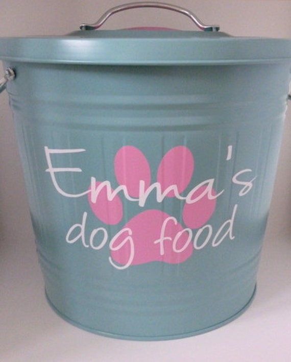 Personalized Dog Food Storage Container DECAL Removable