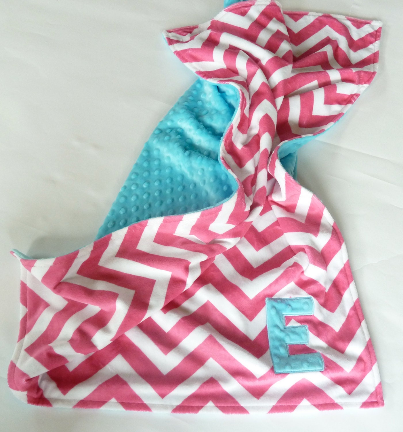 Personalized Baby Girl Blanket Custom Made Fuchsia