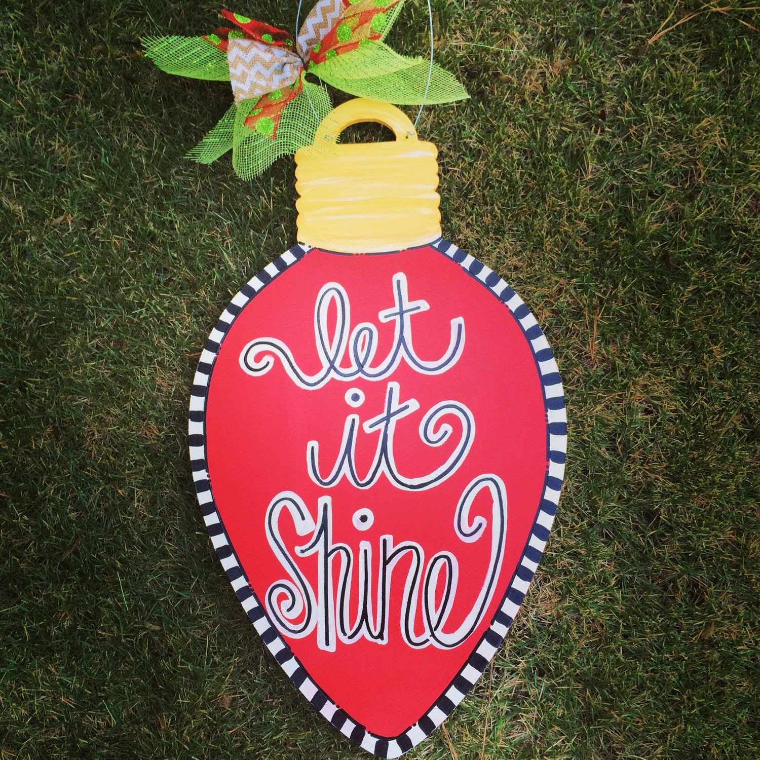 Christmas Light Door Hanger Let It Shine Hanger This Little