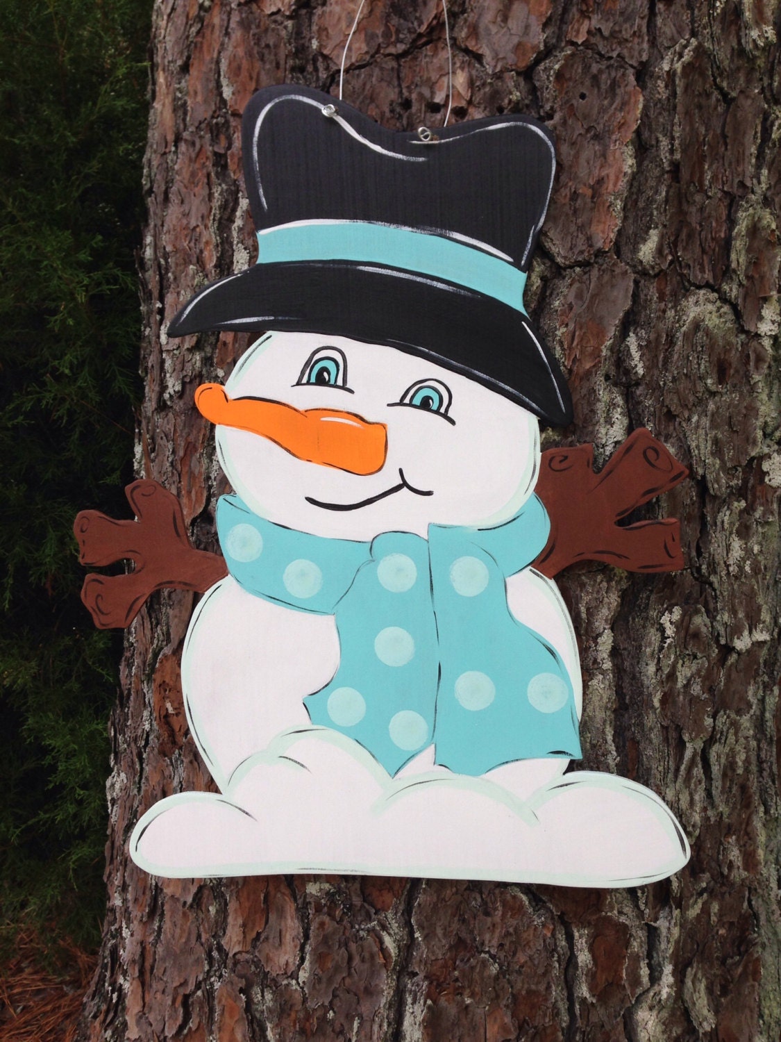 Snowman door hanger, winter door hanger, christmas door hanger, christmas door decor, christmas wreath