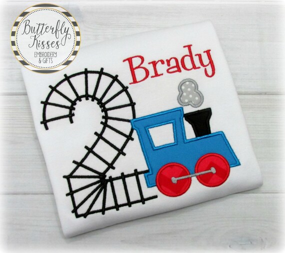 Personalized Thomas The Train Applique by ButterflyKissesEtsy