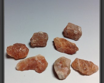 Sunstone from Tanzania - Natural - Rough 7 stones - 14 to 20mm long