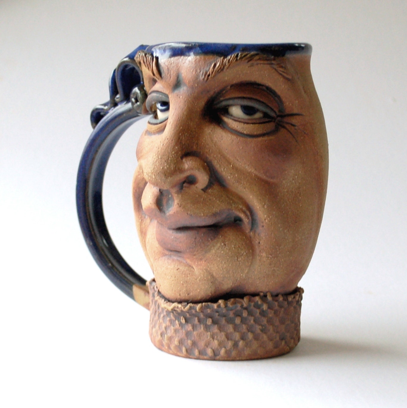 HAUGHTY one of a kind FACE MUG by Herksworks on Etsy