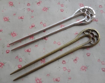 2 colors choice-5pcs Metal hair stick--157x33mm--MPC3393-5