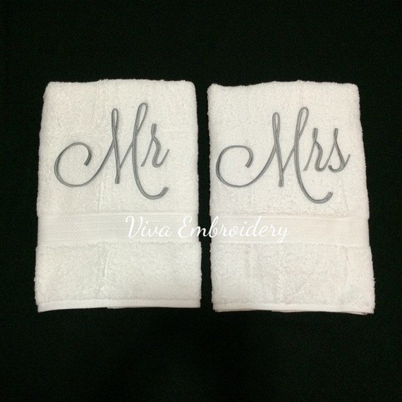 Mr. & Mrs. Bath towel Set.