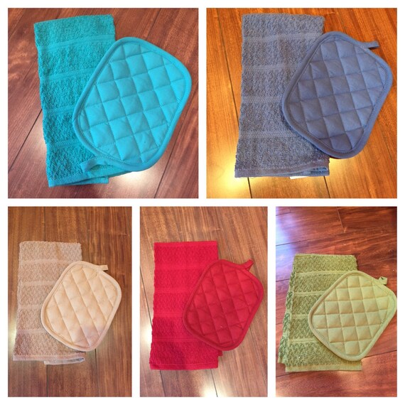 Monogrammed Kitchen Towel and Oven Mitt Kitchen Towels