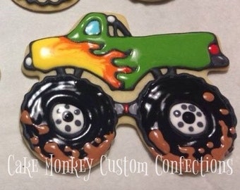 Items similar to 1 Dozen - Monster Truck Cookies on Etsy