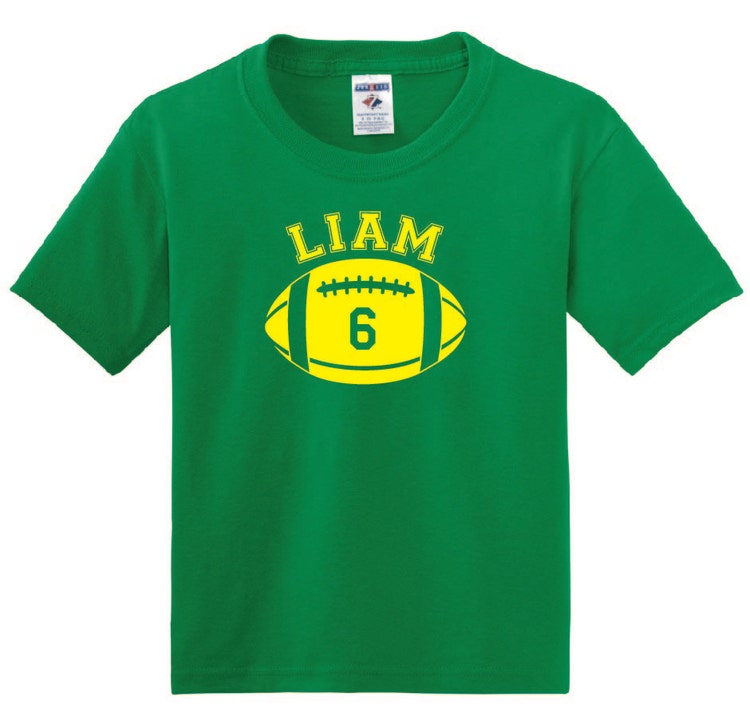 Personalized Football T shirt with Number boy by DarkHorseDecals