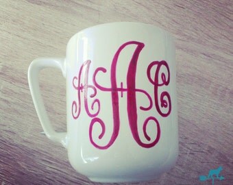 Hand Drawn Mug - Custom Monogram