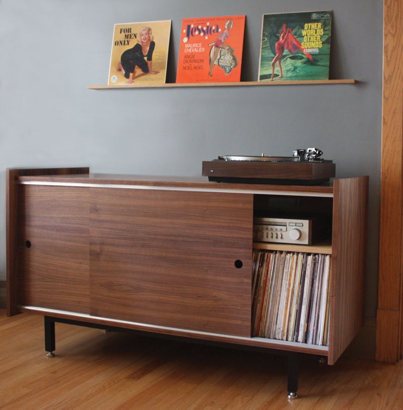 The Standard Audio Credenza for Vinyl LP and Component Storage