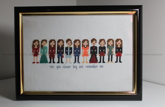 Doctor Who Clara Oswald Season Seven 7 Run You Clever Boy And Remember Cross Stitch - PDF Pattern - INSTANT DOWNLOAD