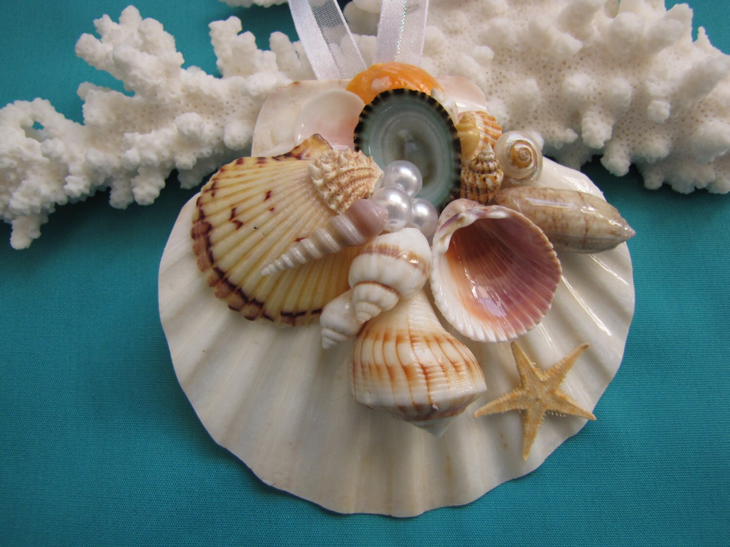 seashell ornament beach decor christmas ornament nautical seashell ornament beach decor christmas ornament nautical