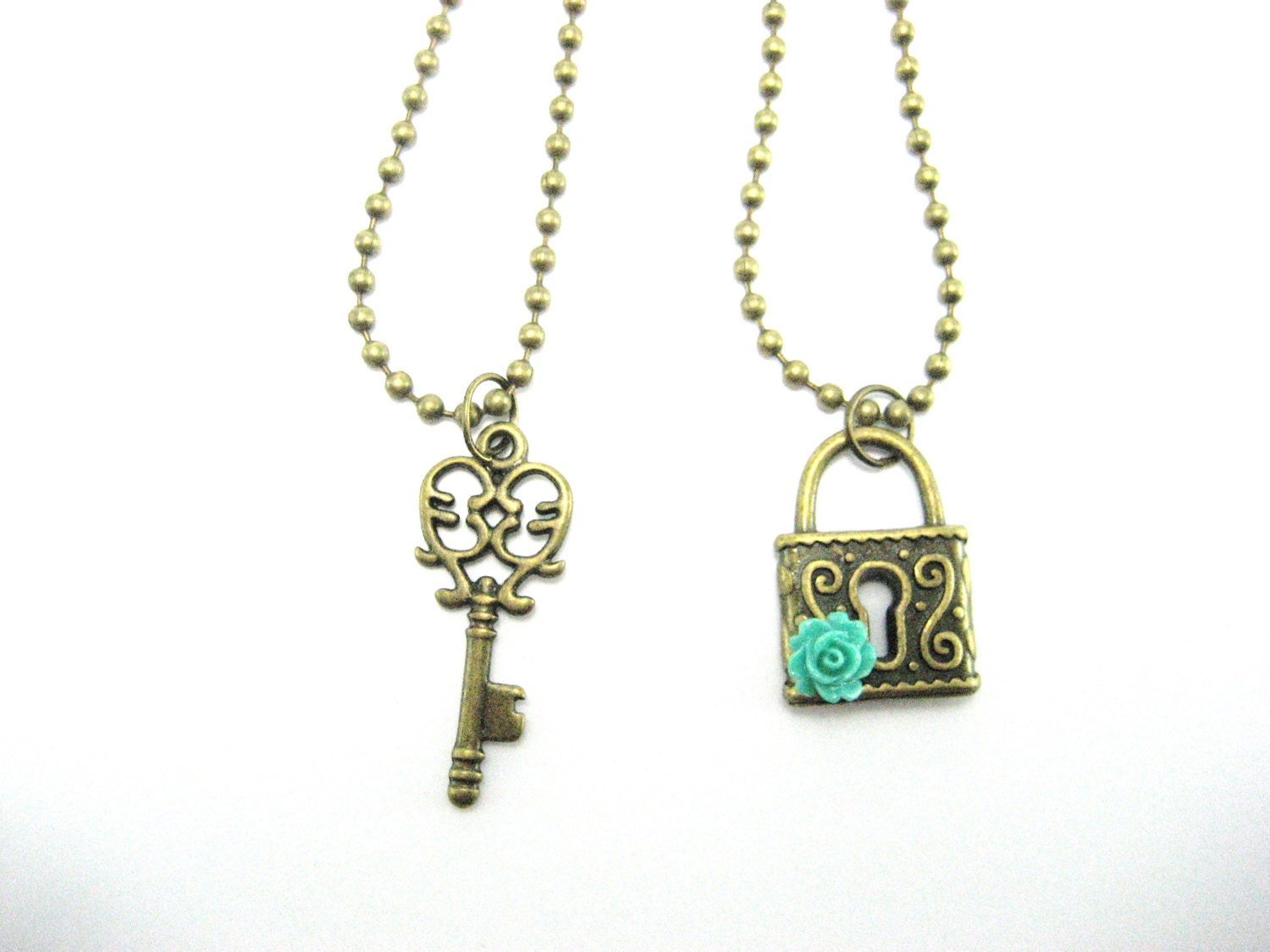 Lock And Key Necklace Set Matching Lock and Key Jewelry Set