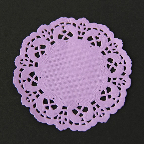 33/4 Purple Paper Doilies 50 Quantity