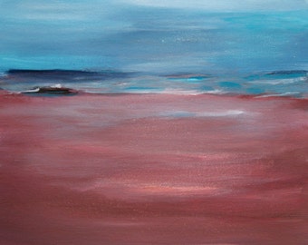 Ocean Beach Sunset Painting Seascape Painting by PuzzledbyArtmondo