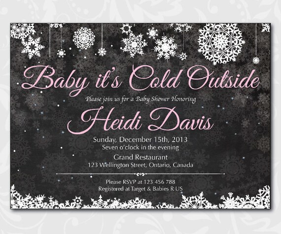 Baby It's Cold Outside Baby Shower Invitations 2