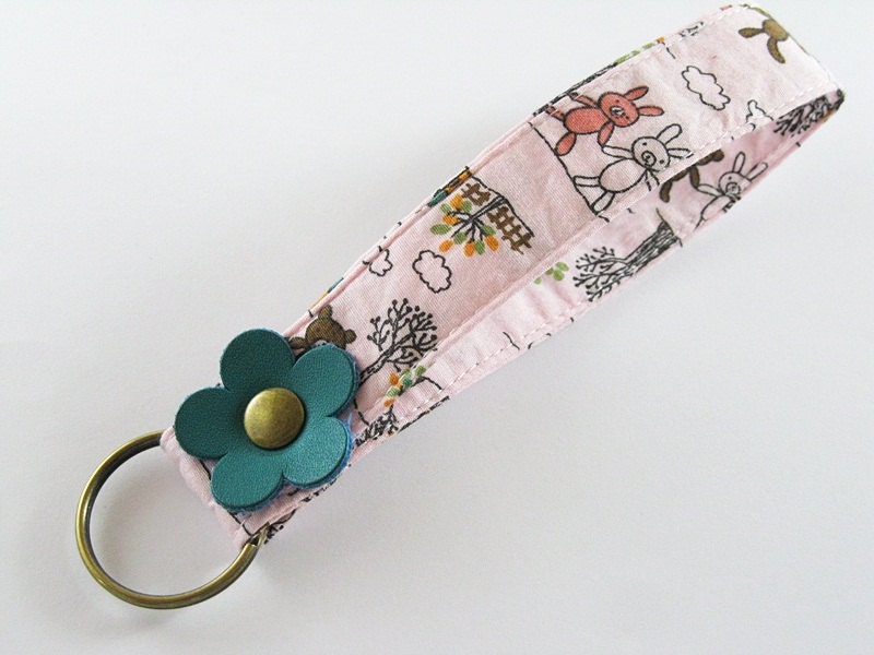 Fabric Key Chain Fabric Wristlet Key Fob Fabric Keyring
