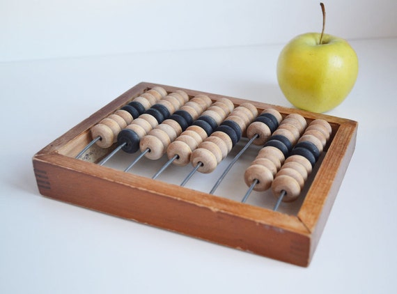vintage wooden abacus toy