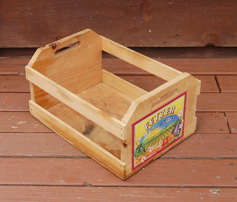 Wooden Slat Box Wooden Crate Wooden Planter by ...