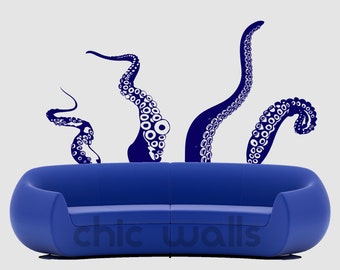 Kraken Octopus Tentacles Creature Wall Decor Decal Sticker Sea Creature Monster Mural